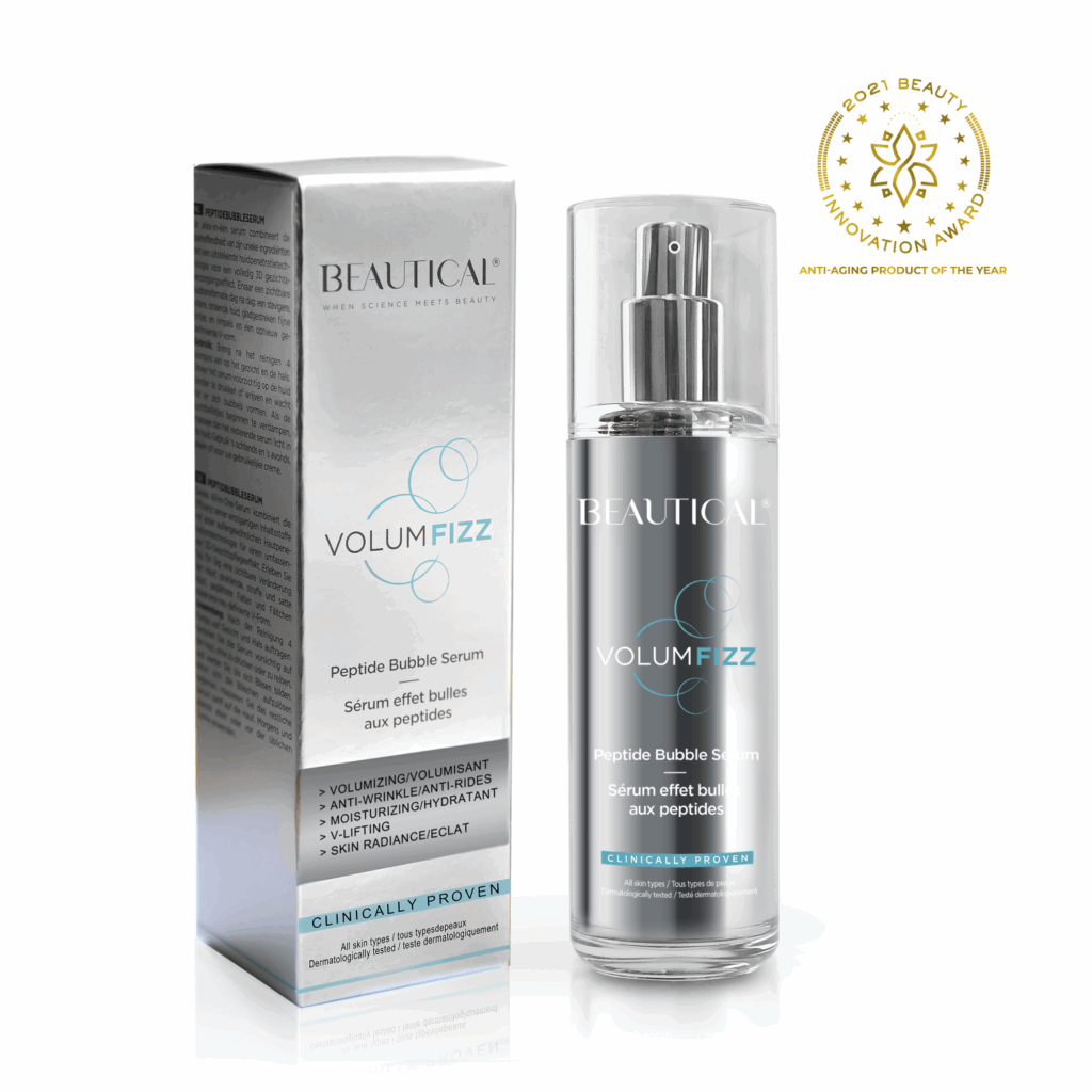 BEAUTICAL VOLUMFIZZ Peptide Bubble Serum_packshot bottle box_AWARD