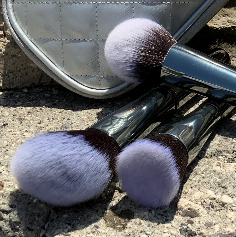 beautical metal glam brush set gunmetal vegan makeup brushes