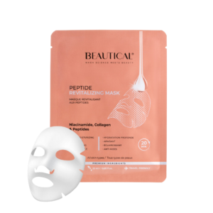 BEAUTICAL Peptide Revitalizing Mask_packshot front & mask