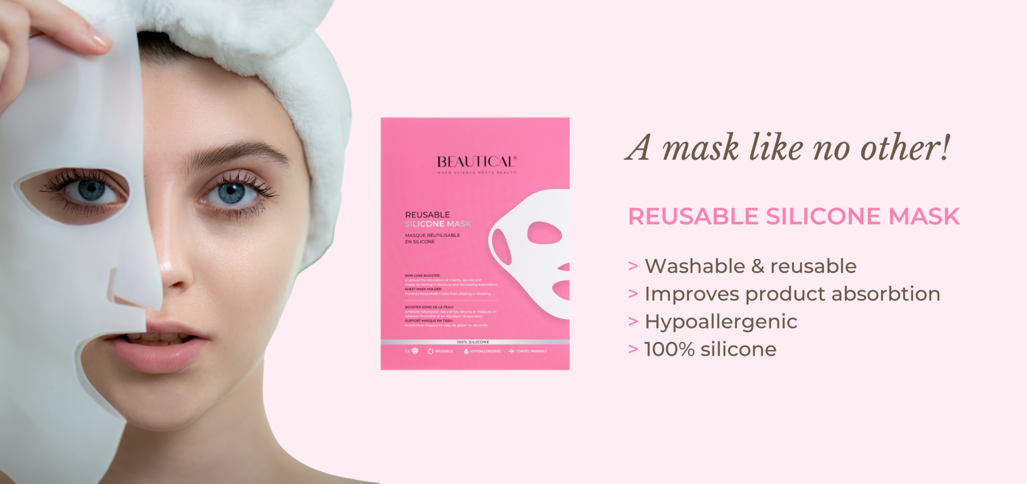 BEAUTICAL Reusable Silicone Mask - Banner site EN