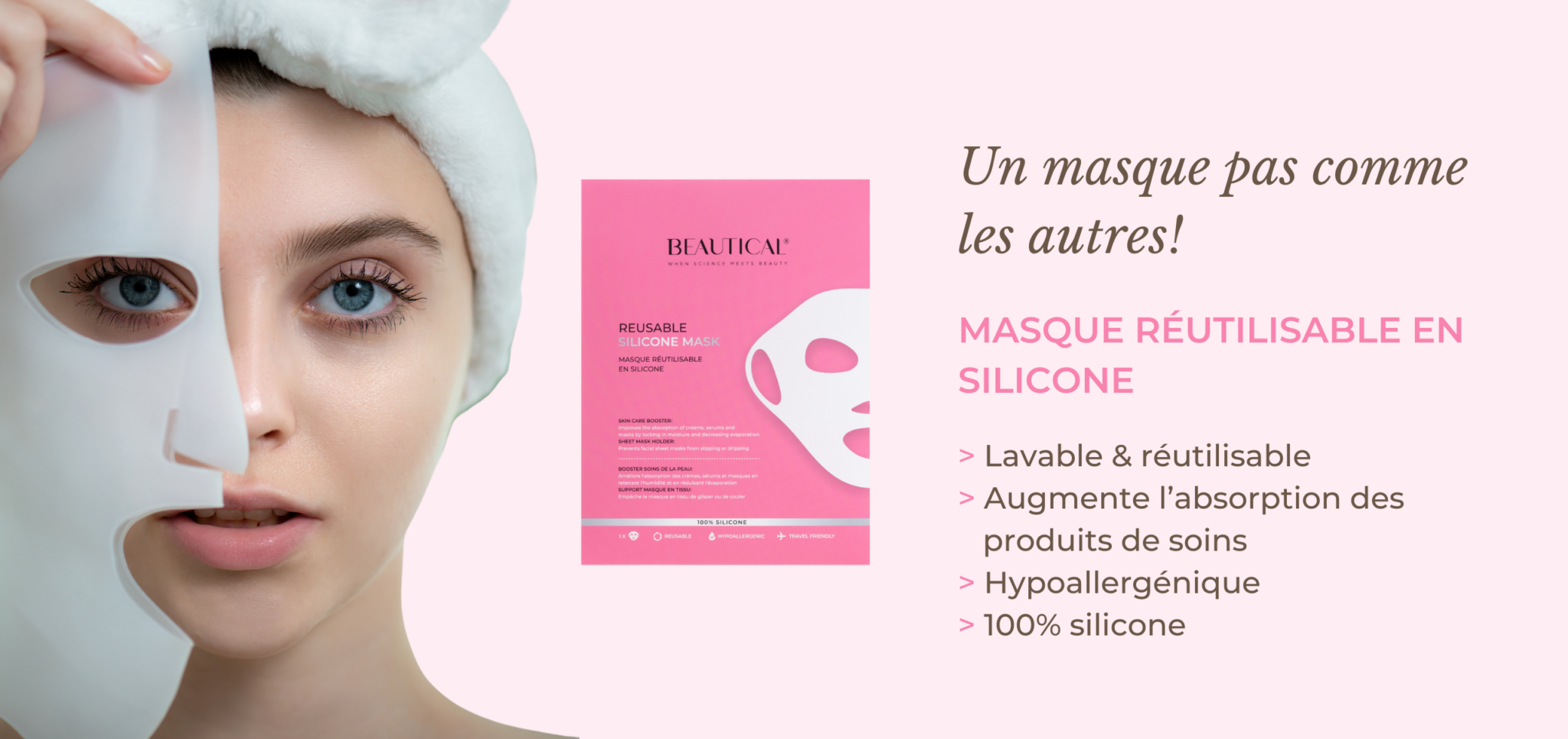 BEAUTICAL Reusable Silicone Mask - Banner site FR