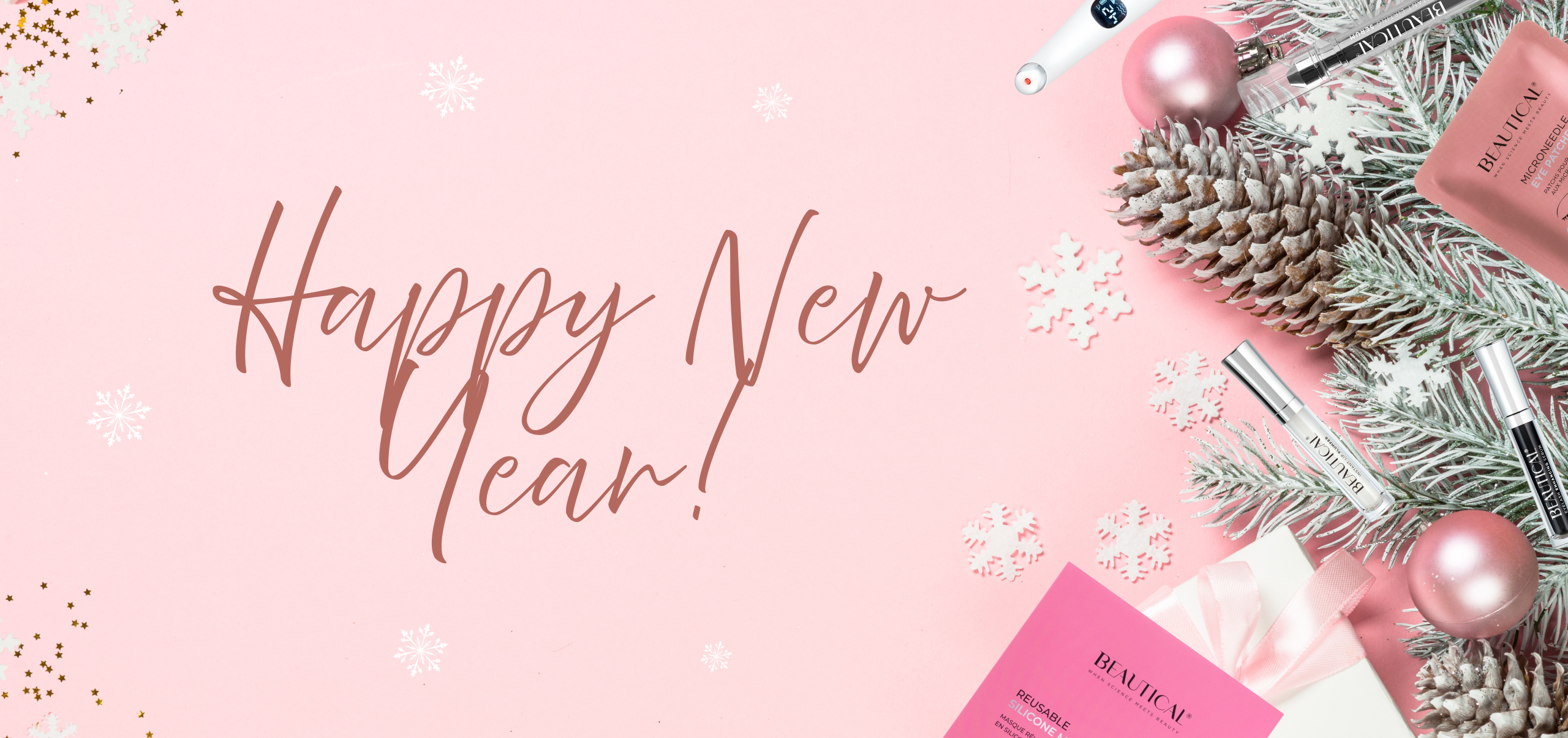 Home 1 beautical skincare Happy New Year 2026 banner EN